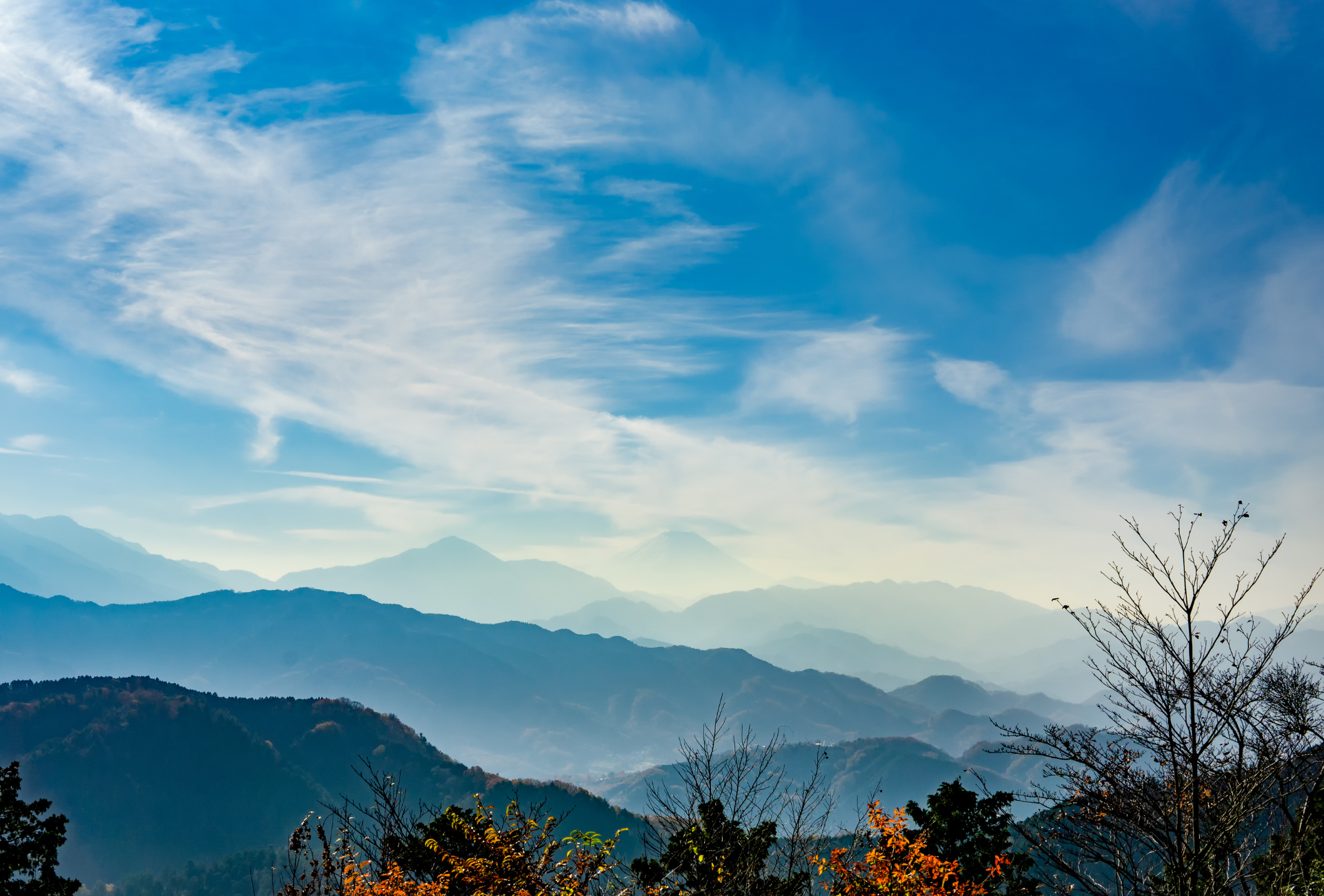 Vistas del monte Fuji desde el monte Takao