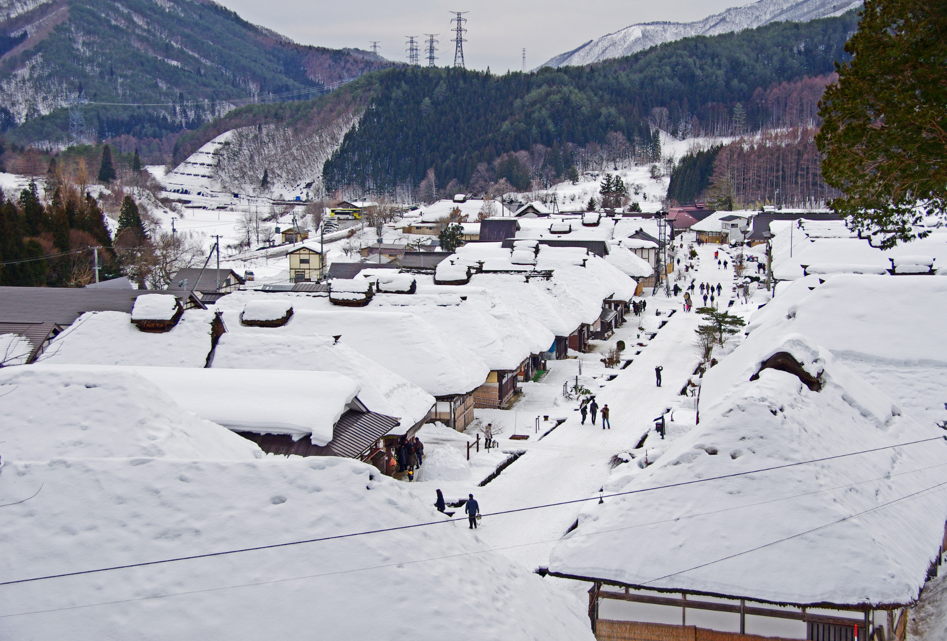 Aizuwakamatsu bajo la nieve