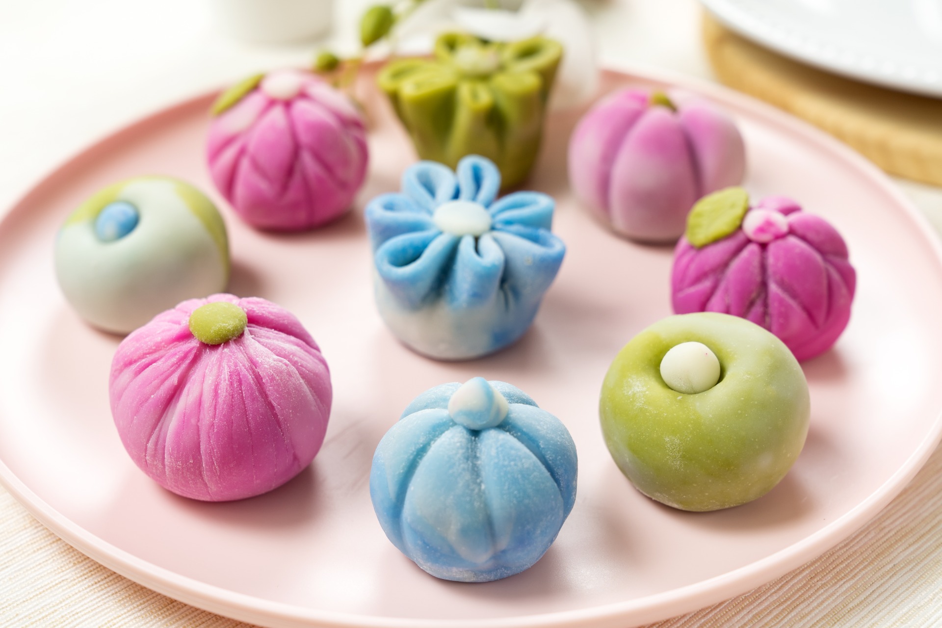 Varios dulces wagashi