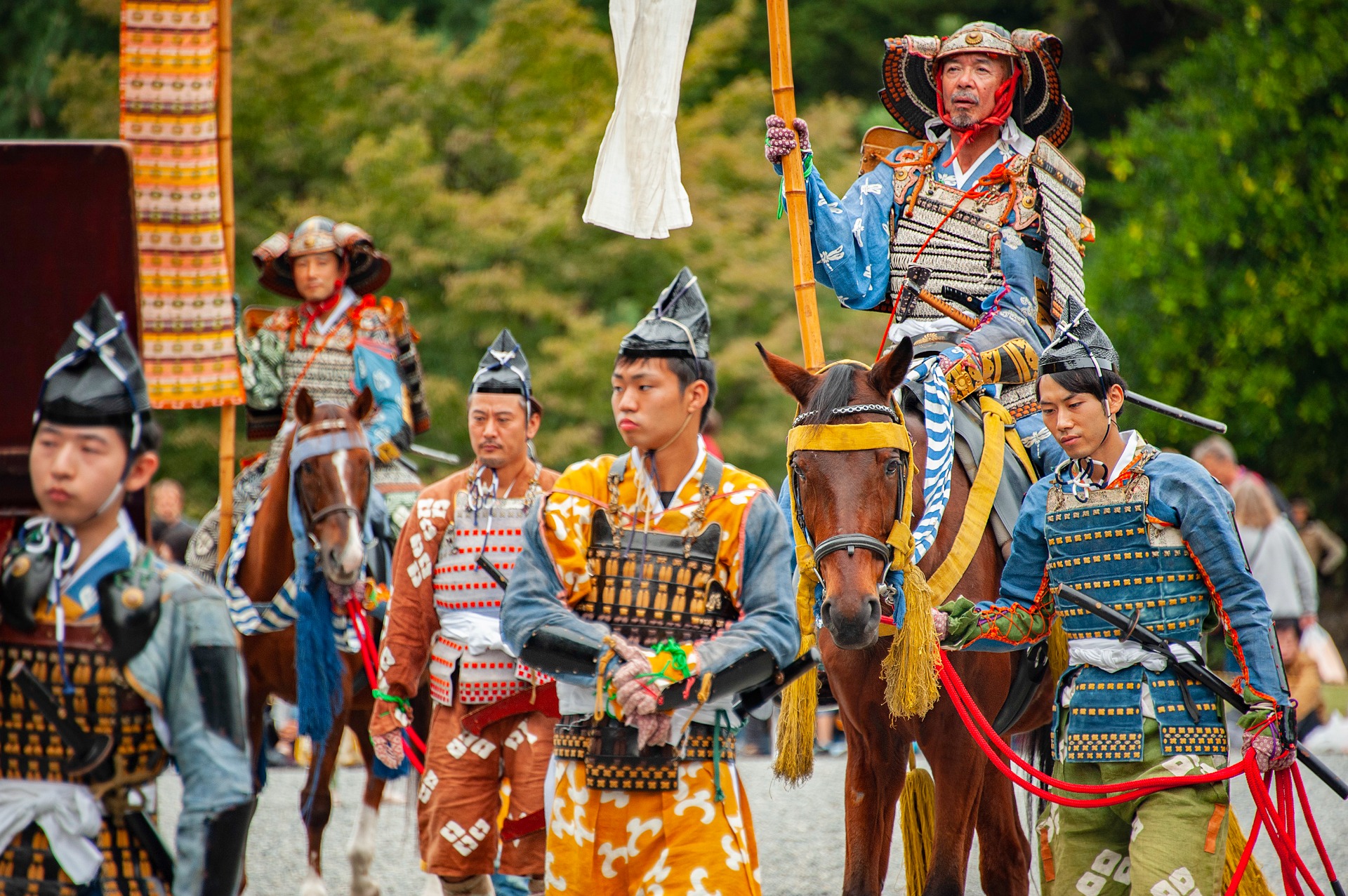 Un instante durante el jidai matsuri en Kioto