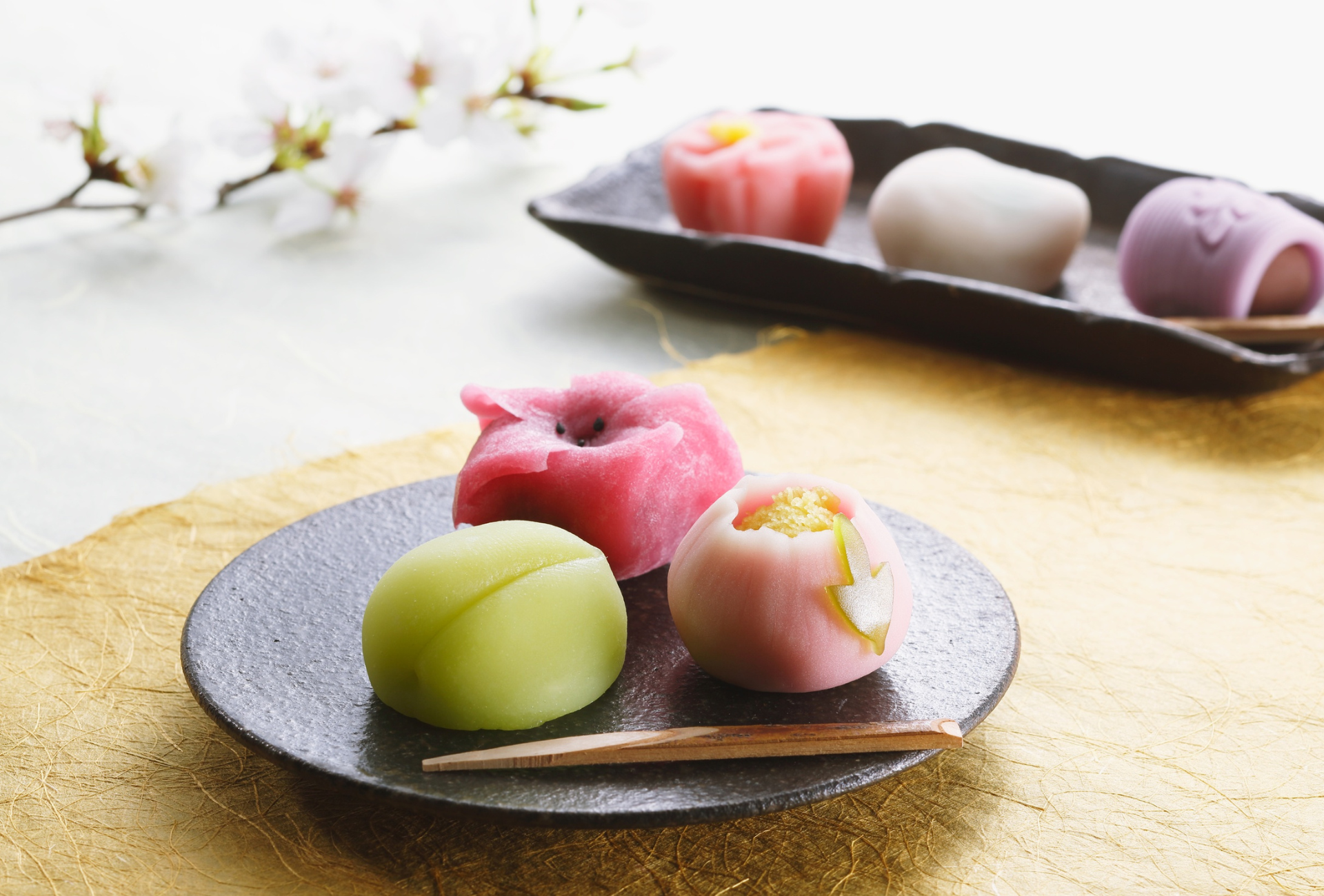 Dulces wagashi de temporada