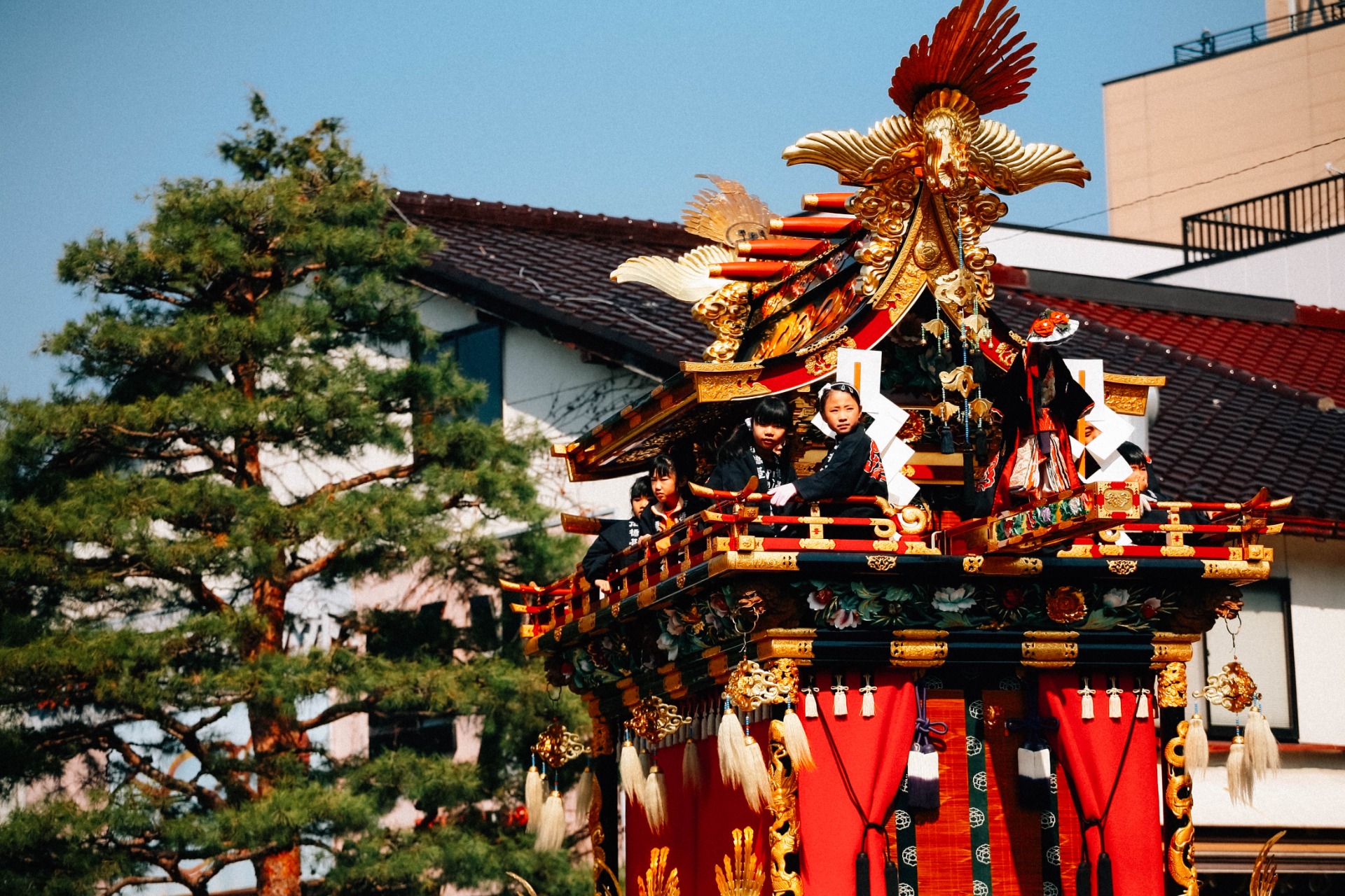 Un instante durante el Takayama Matsuri