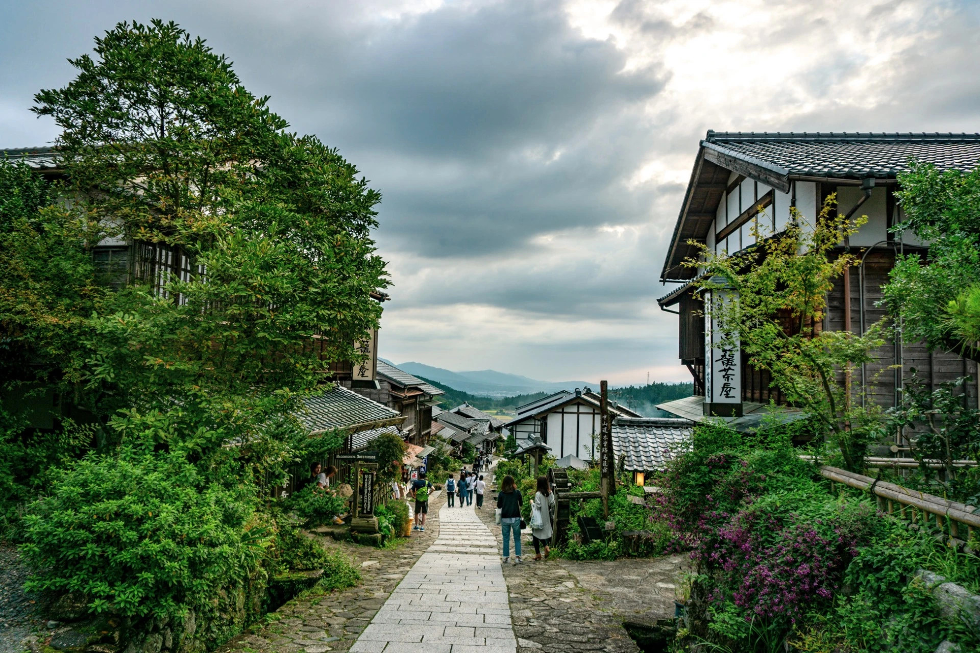 Una calle en la aldea de Magome