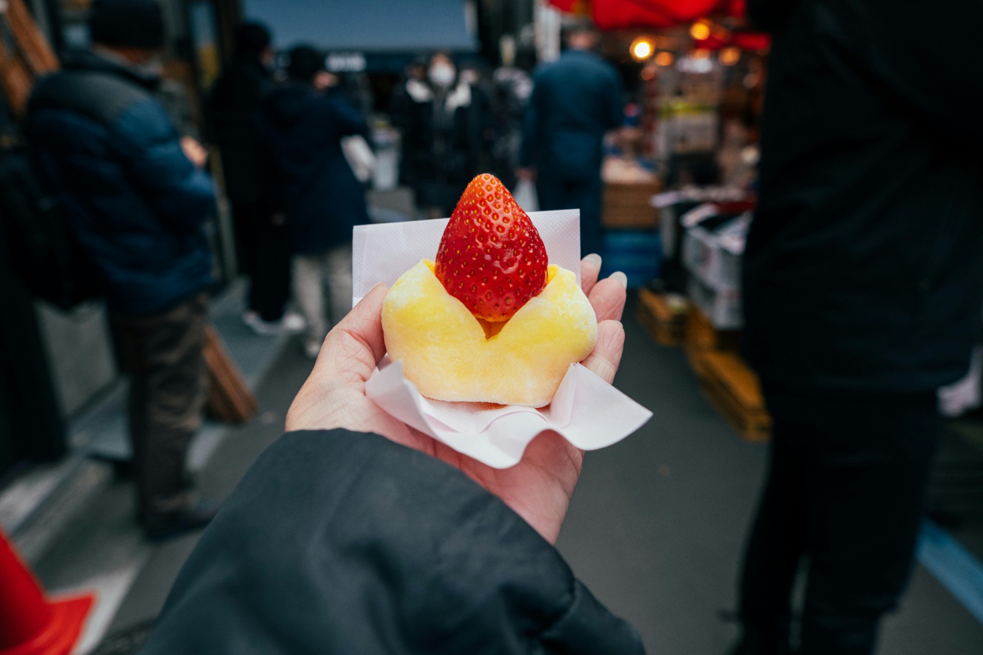 Ichigo daifuku mochi japonés