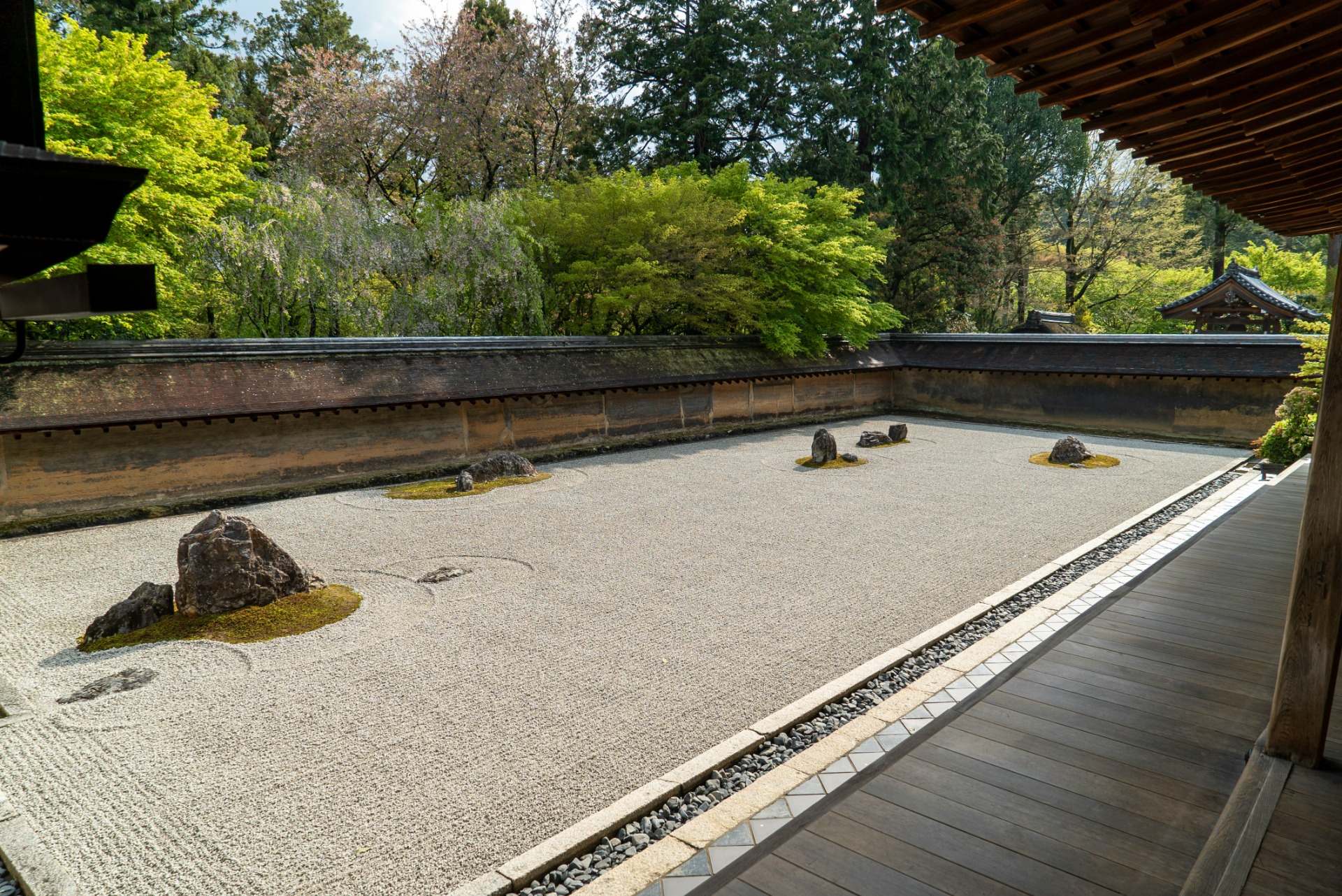 Vista del jardín Ryoan-ji de Kioto