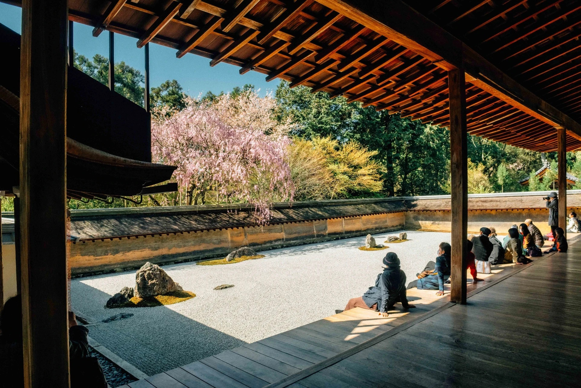 Jardín seco del templo Ryoan-ji en Kioto