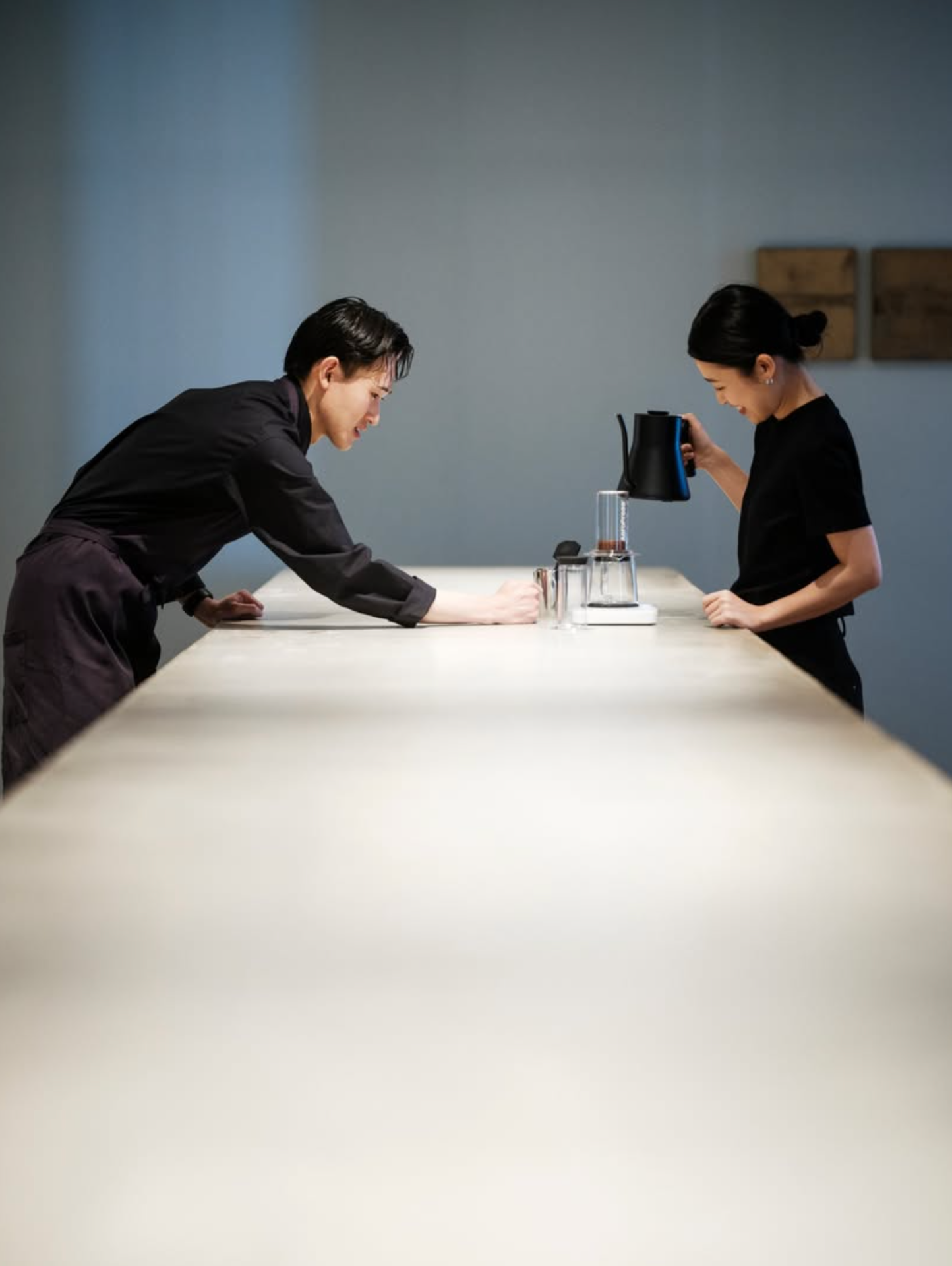 Dos baristas en Ogawa Coffee Laboratory 