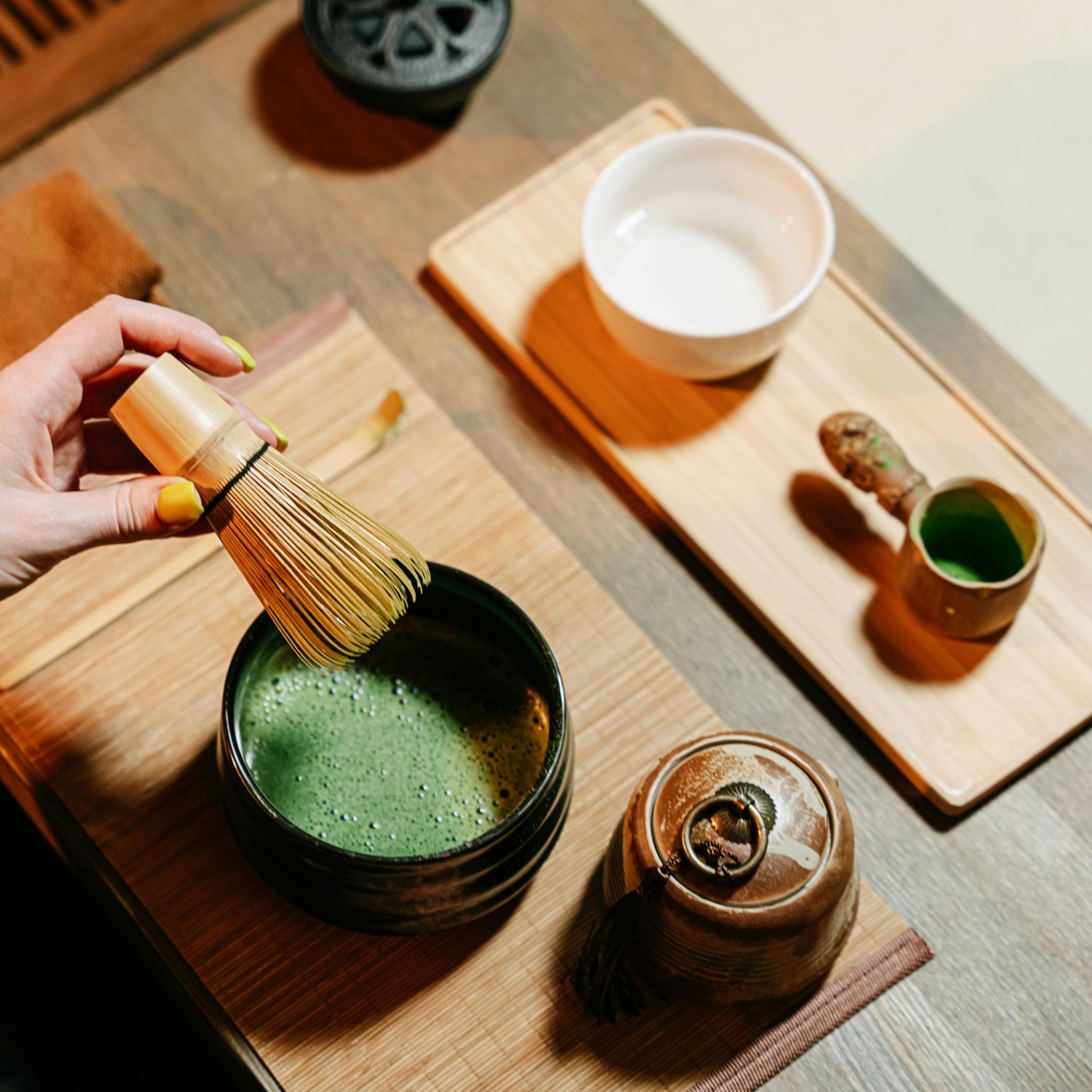 Preparación del te matcha