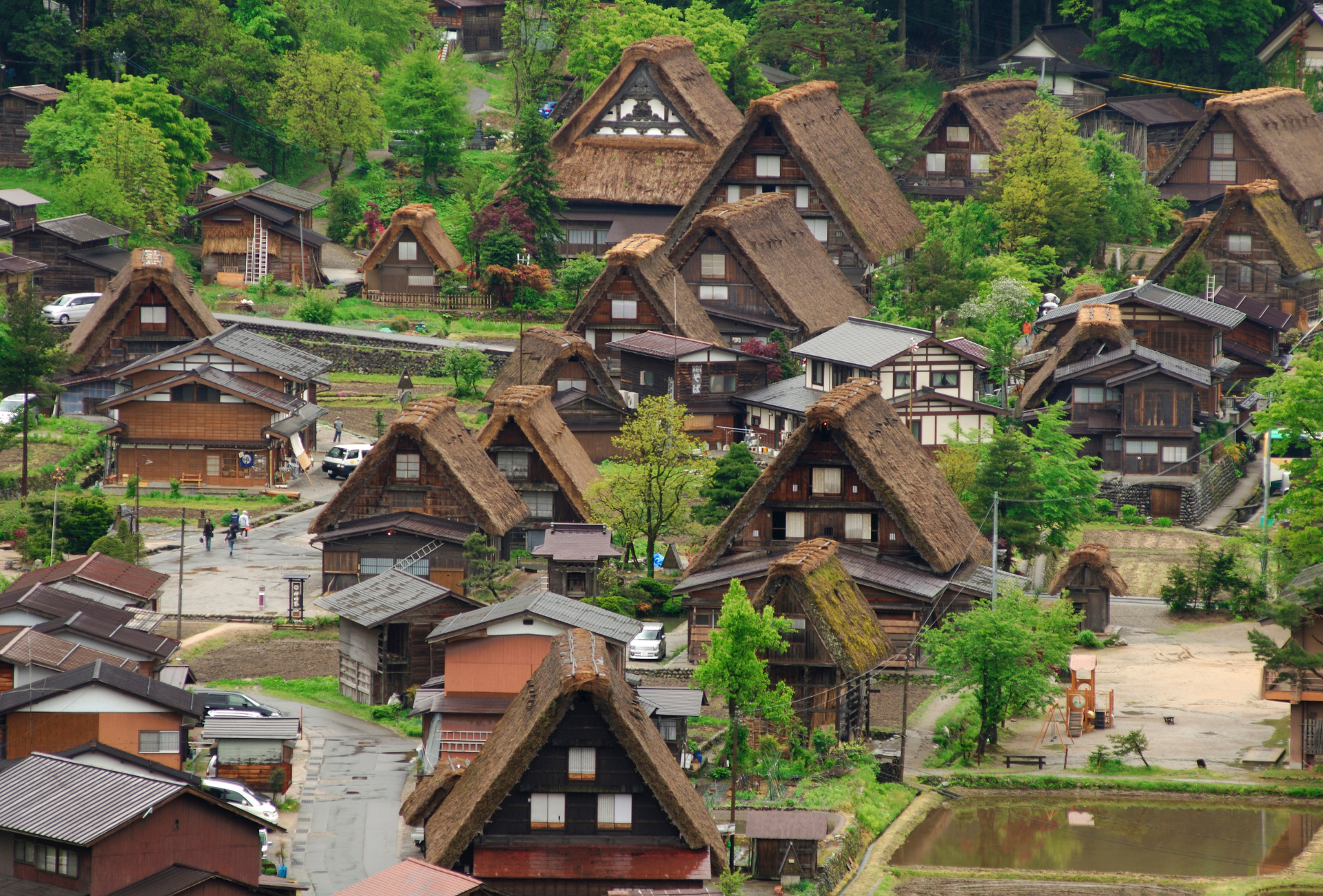 Vista aérea de Shirakawa-go