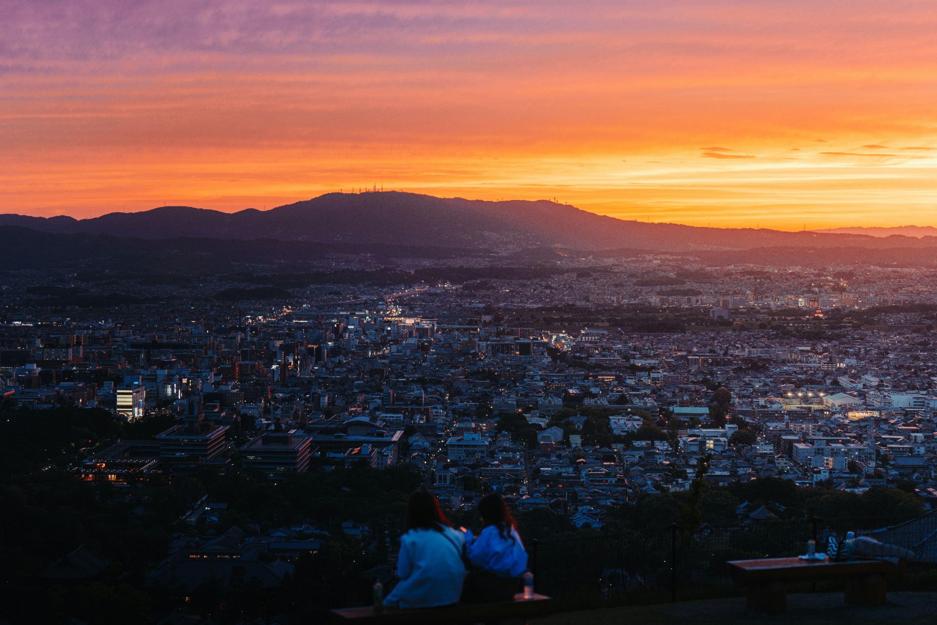 Vistas nocturnas de Nara