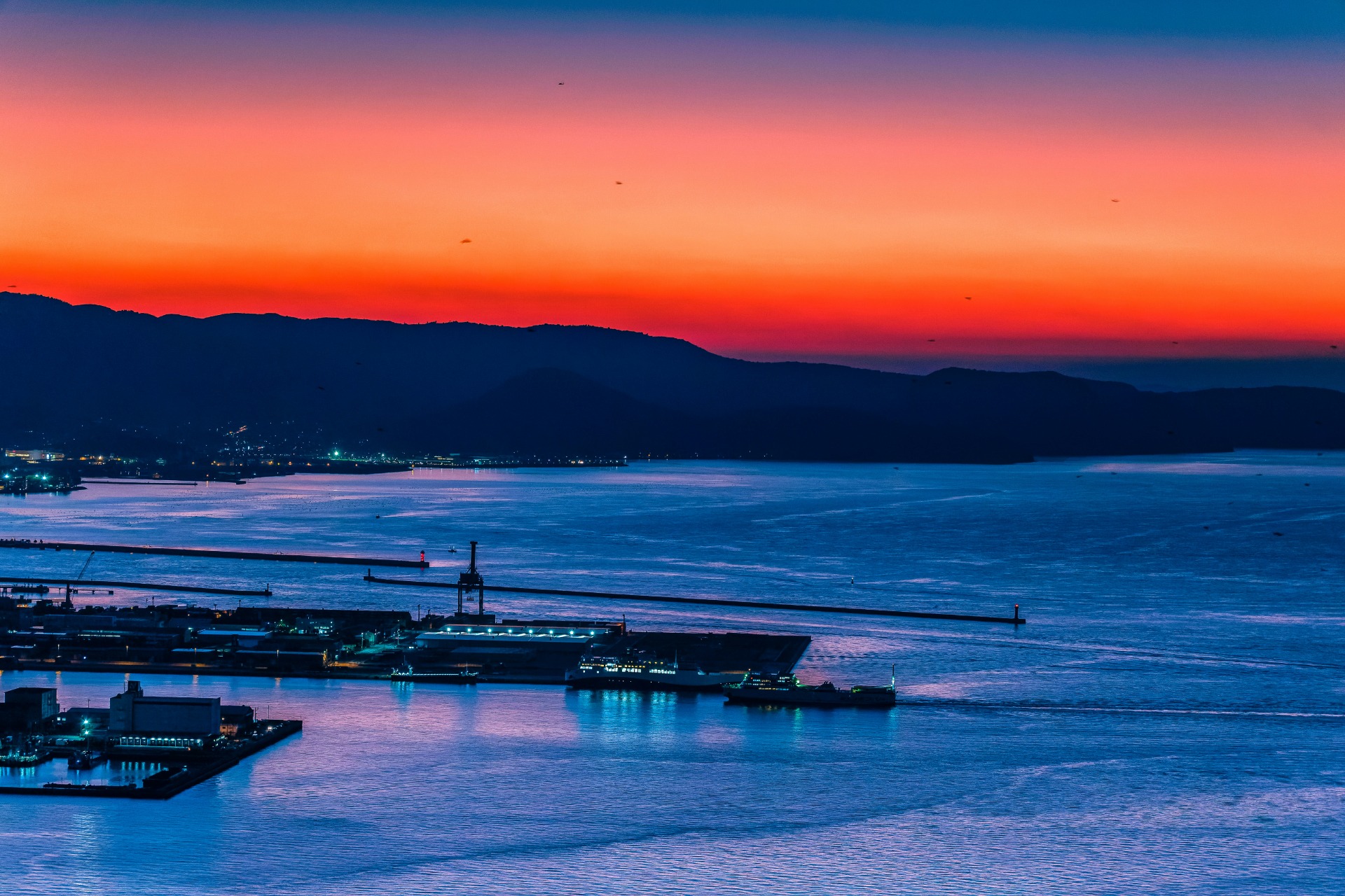 Puesta del sol en Takamatsu