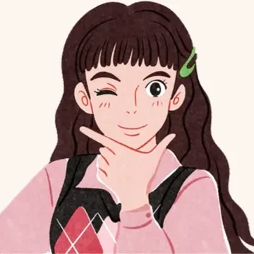 Ilustración de Iko de una chica pensando en su viaje