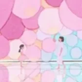 Ilustración de Iko de una pareja en el museo teamLab
